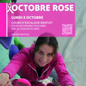 Pour octobre rose, la salle d'escalade Climb Up Brest propose un cours d'escalade gratuit pour les femmes atteintes d'un cancer.