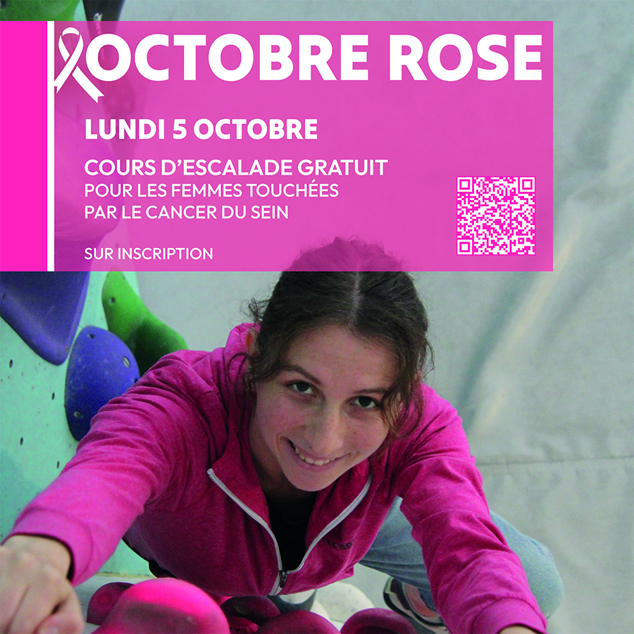 Pour octobre rose, la salle d'escalade Climb Up Brest propose un cours d'escalade gratuit pour les femmes atteintes d'un cancer.