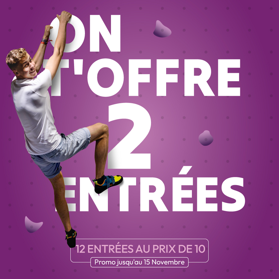 Climb Up Brest : 12 entrées au prix de 10